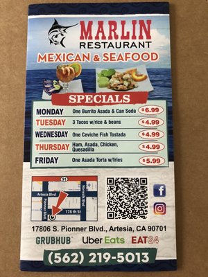 Menu photo 8 Marlin Restaurant Artesia, CA