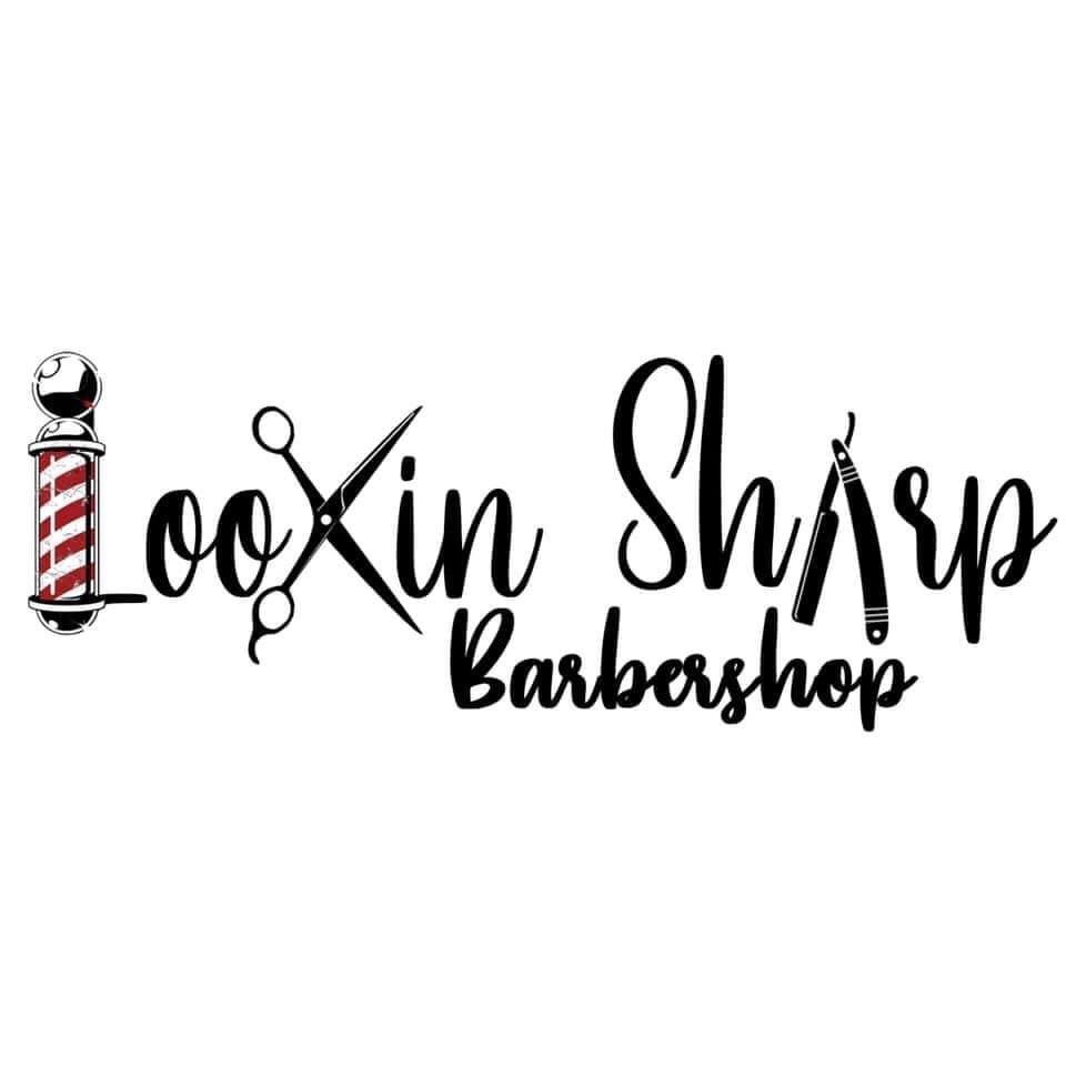 Lookin’ Sharp Barbershop Logo