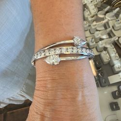 Custom designed diamond bangle bracelet Created from Garrett Jewelers