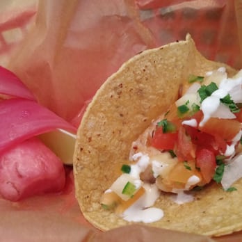 Tinker Taco - Fish taco made with mahi mahi with a side of pickled veggies - Mexican Near Me - Woodstock, New York Tinker Taco - Fish taco made with mahi mahi with a side of pickled veggies - Mexican Near Me - Woodstock, New York