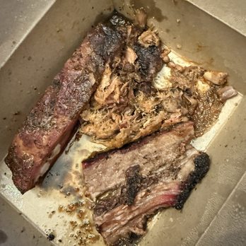 Noah's BBQ - Half of the 3 meats combo. - Barbeque Near Me - Braintree, Massachusetts