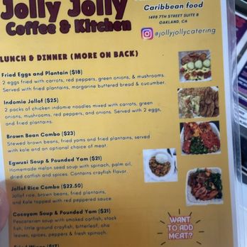 Kojokojo Fusion - One side of the menu - Caribbean Near Me - Oakland, California