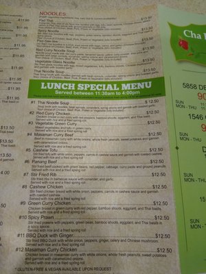 Menu photo 2 Cha Baa Thai Halifax, NS