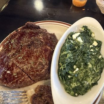 Demos' Restaurant - Murfreesboro - Rib eye and Jim's Famous Spinach - Gluten-Free Near Me - Murfreesboro, Tennessee