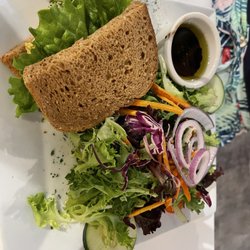Cafe Alcazar - Half Curried Chicken Salad Sandwich & salad
