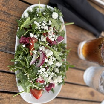 The Porch - Strawberry Goat Cheese Salad  W O W, this salad was refreshing and so yummy, I love goat cheese so much!! I'm obsessed! - Pizza Near Me - Pittsburgh, Pennsylvania