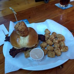 Winchester Kitchen & Bar - Modified Winchester. No BBQ sauce, no onion ring, no cheese... Instead a fried egg, crispy bacon and peanut butter. So freaking awesome.