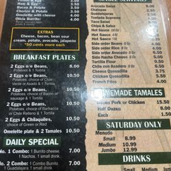 Garibaldy's Tacos - Menu