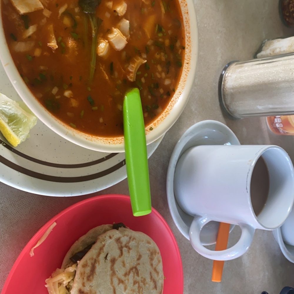 La Tia - Menudo, cafe de Lola, Rajas con queso gordita - Mexican Near Me - Rosarito Beach, BCN
