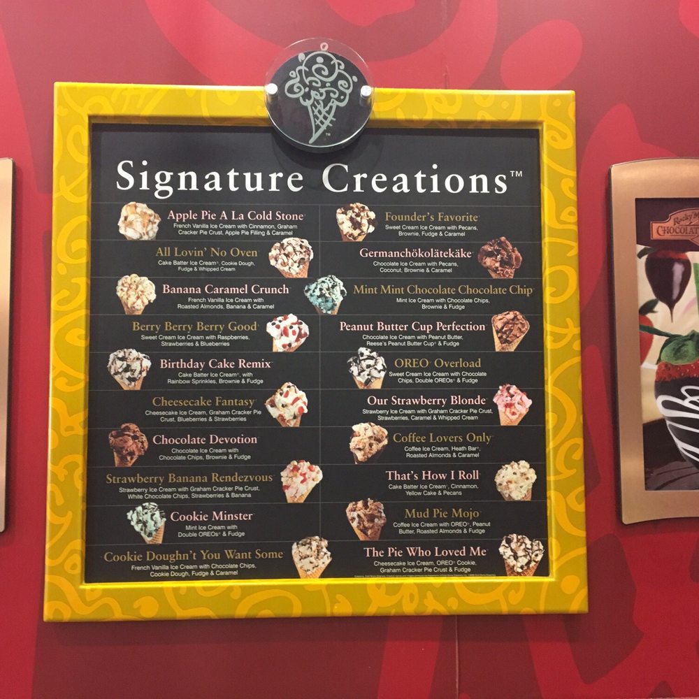 Cold Stone Creamery - Signatures - Ice Cream & Frozen Yogurt Near Me - Lexington, Kentucky Cold Stone Creamery - Signatures - Ice Cream & Frozen Yogurt Near Me - Lexington, Kentucky