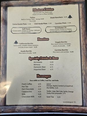 Menu photo 6 Lumberjack Cafe Big Bear City, CA