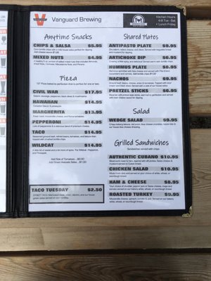 Menu photo 4 Vanguard Brewing Wilsonville, OR