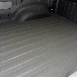 Truck bed after spray and liner Truck bed after spray and liner