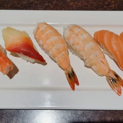 Yamato Sushi House - Crab stick, surf clam, shrimp, salmon sushi
