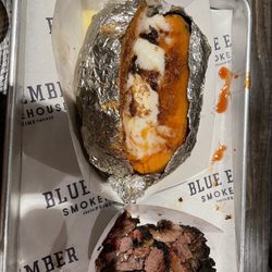 Blue Ember Smokehouse - Sweet potato and brisket