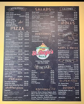 Menu photo 1 St. Augie's Pizza St. Augustine, FL Menu photo 1 St. Augie's Pizza St. Augustine, FL