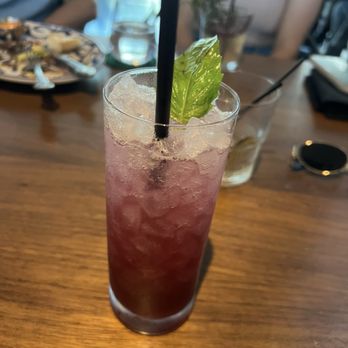 Flor Fina - Blueberry mocktail - Mediterranean Near Me - Tampa, Florida Flor Fina - Blueberry mocktail - Mediterranean Near Me - Tampa, Florida