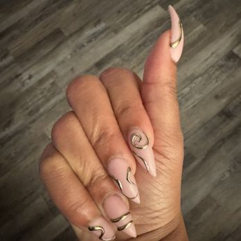 InStyle Nails & Spa - Gold chrome acrylic nails - Nail Salons Near Me - Davenport, Florida InStyle Nails & Spa - Gold chrome acrylic nails - Nail Salons Near Me - Davenport, Florida