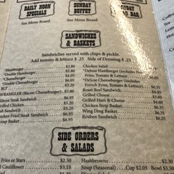 Bibs & Boots Cafe - Lunch menu