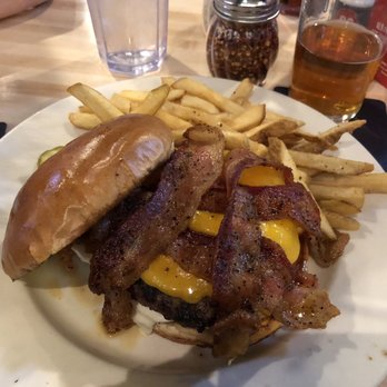 Old Chicago Pizza + Taproom - Double bacon and cheddar burger - Pizza Near Me - Hays, Kansas