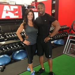 Athletes Edge - My 2 trainers.....Alfred & Phyllis!! She's been here 1 year.....bet you can't guess her age!!! They're such wonderful people!