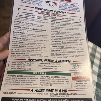 Rodeo Goat - Menu - Burgers Near Me - Dallas, Texas Rodeo Goat - Menu - Burgers Near Me - Dallas, Texas