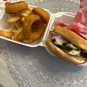 California Burger - Single burger, fries, onion rings - Burgers Near Me - Conway, South Carolina
