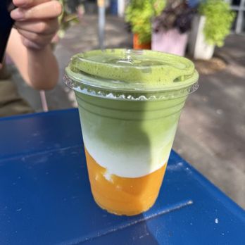 Le Bon Temps - Peach Mango Matcha - Bakeries Near Me - Dallas, Texas Le Bon Temps - Peach Mango Matcha - Bakeries Near Me - Dallas, Texas