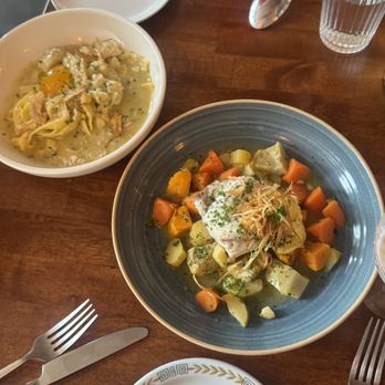 Saint Martha - artichoke fettucini and tautog - Salad Near Me - Warren, Rhode Island Saint Martha - artichoke fettucini and tautog - Salad Near Me - Warren, Rhode Island