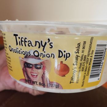 Tiffany's Sassy Salsa - This is so damn DELICIOUS. I would buy a 5 gallon bucket of this onion dip!! - Food Near Me - Haiku, Hawaii Tiffany's Sassy Salsa - This is so damn DELICIOUS. I would buy a 5 gallon bucket of this onion dip!! - Food Near Me - Haiku, Hawaii