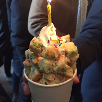 Sweet Jesus - Birthday Cake: vanilla soft serve, vanilla icing, birthday cake bits and rainbow sprinkles. - Desserts Near Me - Toronto, Ontario