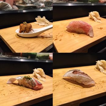 Koo - Nigiri omakase (3/4) - Uni, Kinmedai/golden eye snapper, Shima Aji/striped jack, and Kurodai/Black Sea bream/black snapper - Japanese Near Me - San Francisco, California
