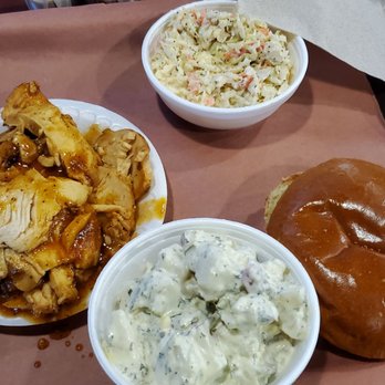 Bullpen Ribs & BBQ - Chopped chicken plate with potato salad and coleslaw - Barbeque Near Me - Atlanta, Georgia Bullpen Ribs & BBQ - Chopped chicken plate with potato salad and coleslaw - Barbeque Near Me - Atlanta, Georgia