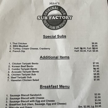 Original Sub Factory - Menu - Sandwiches Near Me - Portland, Oregon Original Sub Factory - Menu - Sandwiches Near Me - Portland, Oregon