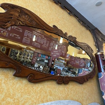 The San Anselmo Coffee Roastery - Beautiful hard carved mirror - Coffee Roasteries Near Me - San Anselmo, California