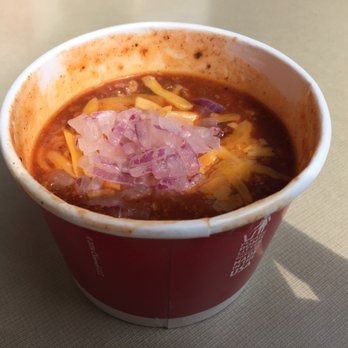Wendy's - Small chili with cheese and onions. - Burgers Near Me - Freehold, New Jersey