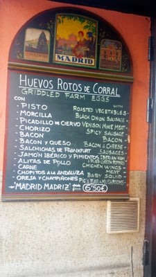Menu photo 4 Madrid Madriz Madrid, M