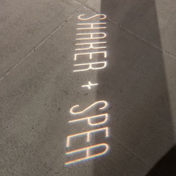 Shaker + Spear - Cool sidewalk signage - Seafood Near Me - Seattle, Washington Shaker + Spear - Cool sidewalk signage - Seafood Near Me - Seattle, Washington
