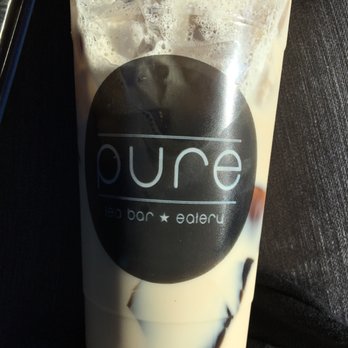 Pure Tea Bar - Dark roast oolong with grassjelly. Freshly brewed. Non dairy milk - Bubble Tea Near Me - San Jose, California