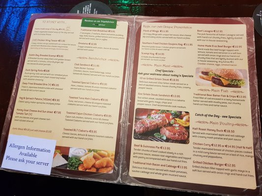 Menu photo 2 The Old Punch Bowl Dublin, D Menu photo 2 The Old Punch Bowl Dublin, D