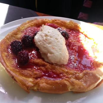 The Raymond 1886 - Dutch Baby -German style pancake with fresh peaches, berries & sweet cream - New American Near Me - Pasadena, California The Raymond 1886 - Dutch Baby -German style pancake with fresh peaches, berries & sweet cream - New American Near Me - Pasadena, California