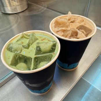 Blue Bottle Coffee - ICED MATCHA LAVENDER YUZU LATTE & ICED LAVENDER YUZU LATTE - Coffee & Tea Near Me - Santa Clara, California Blue Bottle Coffee - ICED MATCHA LAVENDER YUZU LATTE & ICED LAVENDER YUZU LATTE - Coffee & Tea Near Me - Santa Clara, California