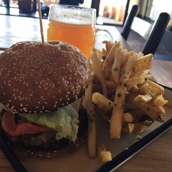 Joinery - Burger w garlic fries - American Near Me - Sausalito, California Joinery - Burger w garlic fries - American Near Me - Sausalito, California
