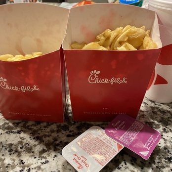 Chick-fil-A - Ordered combo and large fries. This is what I got. - Fast Food Near Me - Raleigh, North Carolina Chick-fil-A - Ordered combo and large fries. This is what I got. - Fast Food Near Me - Raleigh, North Carolina