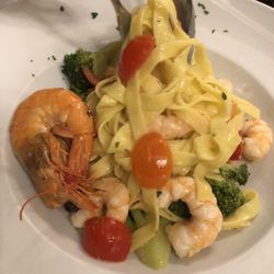 Fettuccine with shrimp..so good!