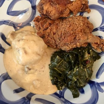 Big Jones - Fried chicken and biscuit. Eating out of the shallow bowl was a little awkward :) - Southern Near Me - Chicago, Illinois