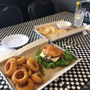 The Burger Shop - Avocado burger, onion rings, chips and queso. - Chicken Wings Near Me - Forney, Texas The Burger Shop - Avocado burger, onion rings, chips and queso. - Chicken Wings Near Me - Forney, Texas