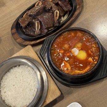 Ziggle - Beef Short Ribs and spicy tofu stew with beef - Korean Near Me - Flushing, New York