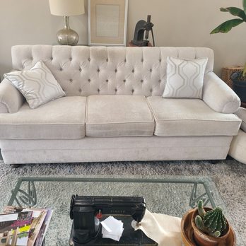 Artistic Upholstery - This is the cushion sofa tester. Each cushion has a different feel. Firm, Medium, Soft. - Furniture Reupholstery Near Me - La Habra, California