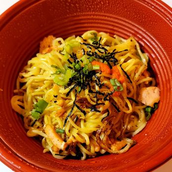 Nippon Cha - Salmon mentai yaki soba. Was expecting this to be creamier? It was barely coated in any sauce. - Japanese Near Me - Bayside, New York Nippon Cha - Salmon mentai yaki soba. Was expecting this to be creamier? It was barely coated in any sauce. - Japanese Near Me - Bayside, New York